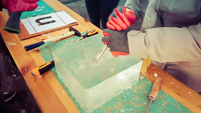 Icecarving, workshop, gereedschap, goed